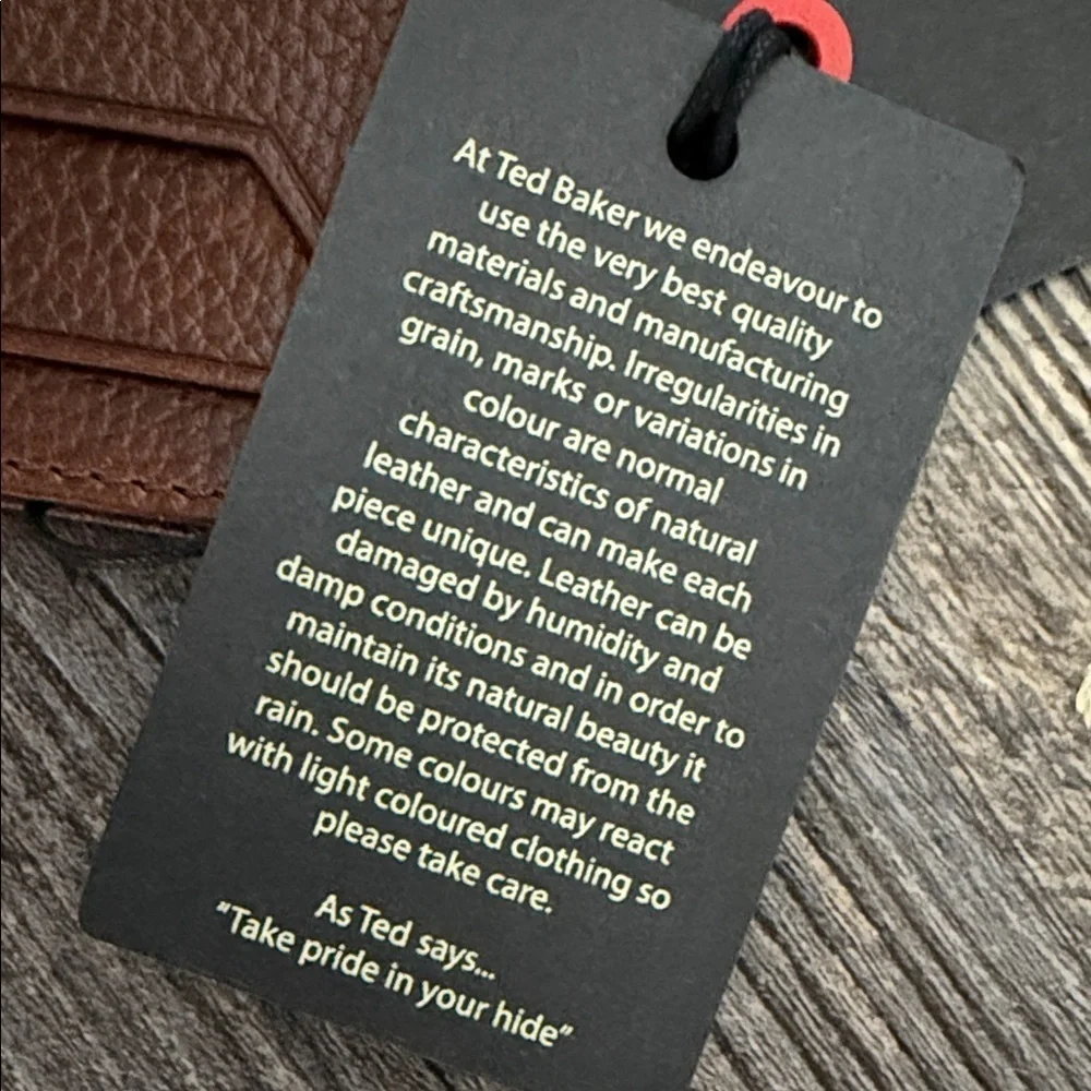 Ted Baker Rich Brown Leather Card Holder